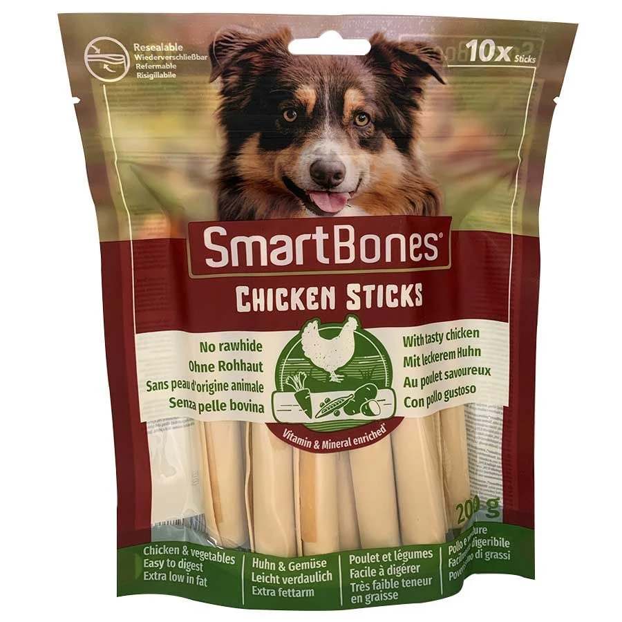 Smartbones Sticks Au Poulet Pour Chien 10 Pcs 3 Smartbones Sticks Au Poulet Pour Chien 10 Pcs