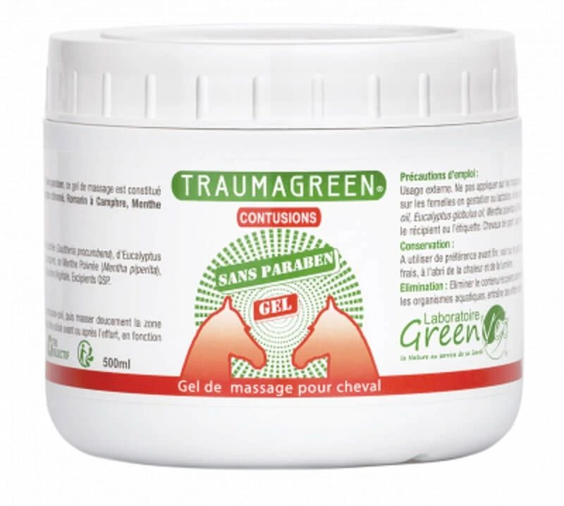 Greenvet Traumagreen Gel De Massage Cheval 500 G 3 Greenvet Traumagreen Gel De Massage Cheval 500 G