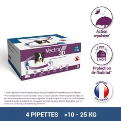 Animaux Fournitures Magasin -Animaux Fournitures Magasin vectra 3d chien 10 a 25 kg 12 pipettes 2