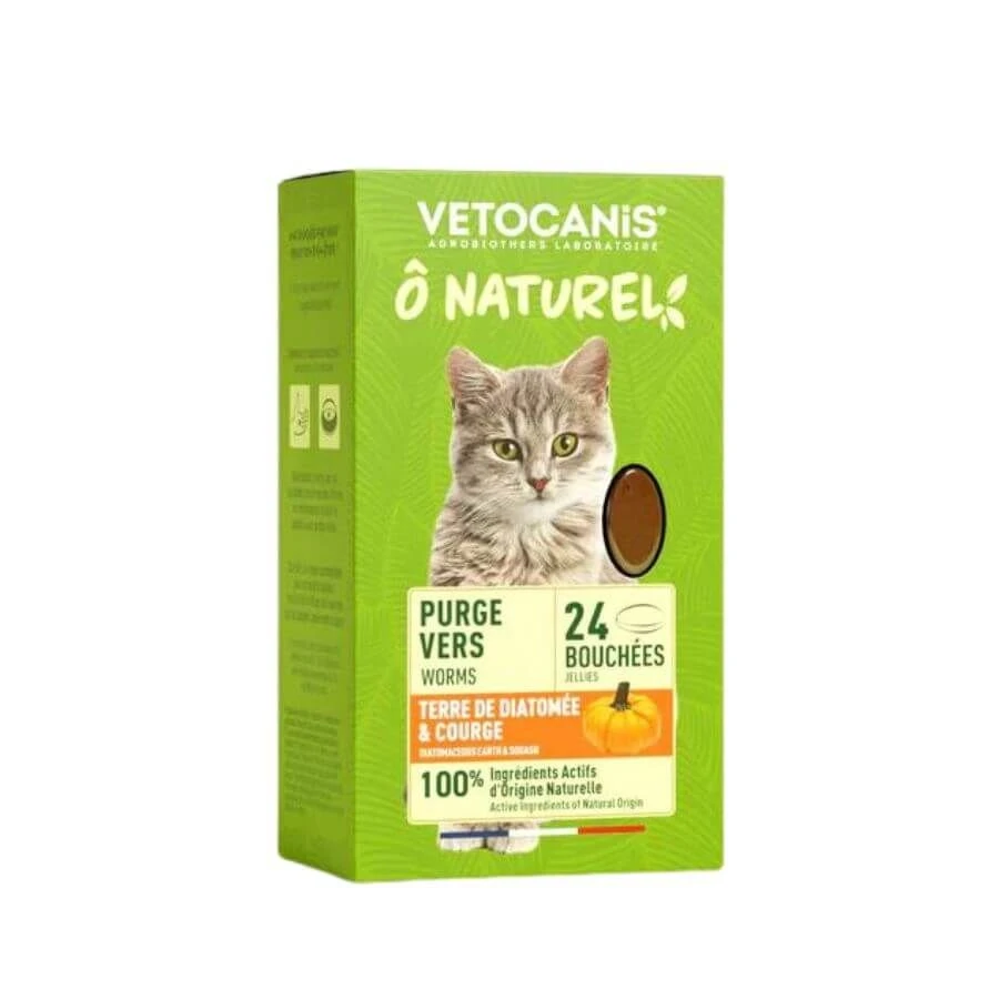 Vétocanis O Naturel Bouchées Purge Vers Chat X24 3 Vétocanis O Naturel Bouchées Purge Vers Chat X24