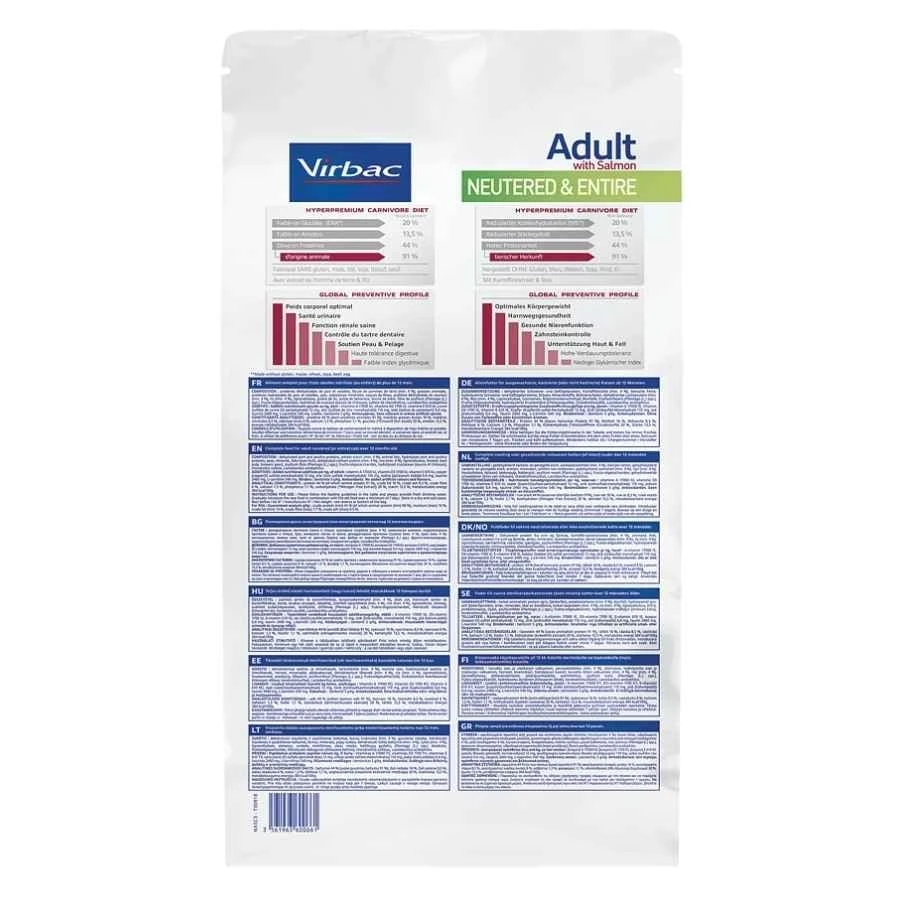 Virbac Veterinary HPM Adult Neutered & Entire Cat Saumon 3 Kg 6 Virbac Veterinary HPM Adult Neutered & Entire Cat Saumon 3 Kg – Image 4