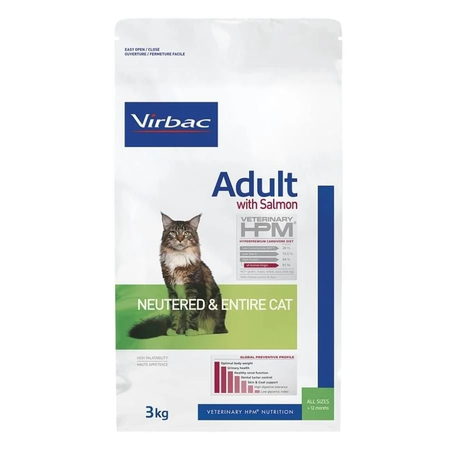 Virbac Veterinary HPM Adult Neutered & Entire Cat Saumon 3 Kg 5 Virbac Veterinary HPM Adult Neutered & Entire Cat Saumon 3 Kg – Image 3