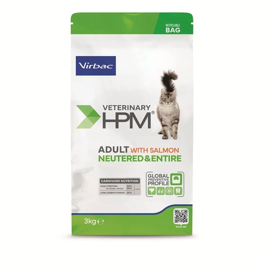 Virbac Veterinary HPM Adult Neutered & Entire Cat Saumon 3 Kg 3 Virbac Veterinary HPM Adult Neutered & Entire Cat Saumon 3 Kg
