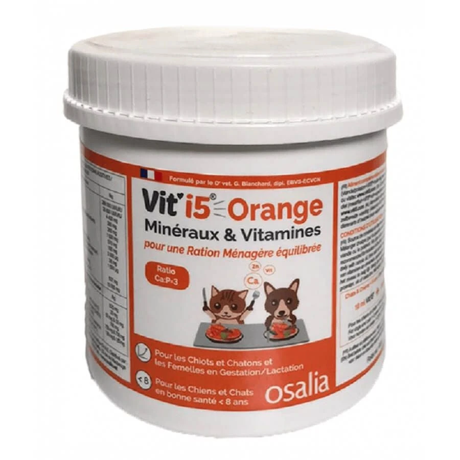 Vit'I5 Orange Poudre Chien Et Chat < 8 Ans 600 G 3 Vit'I5 Orange Poudre Chien Et Chat < 8 Ans 600 G